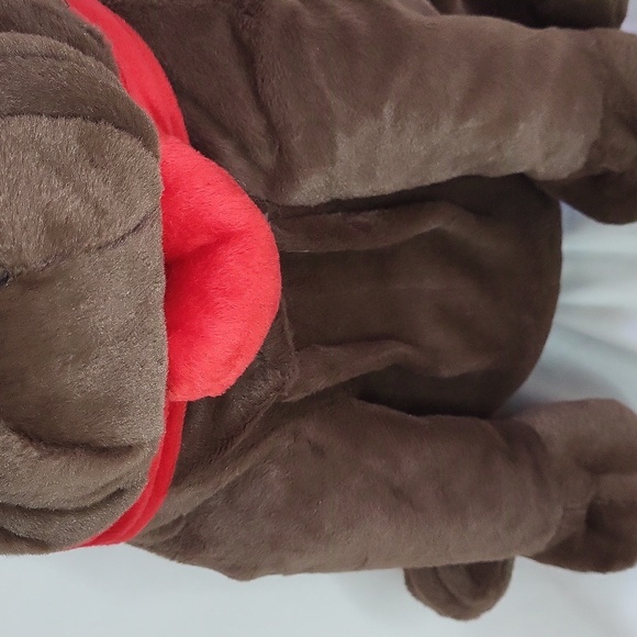 Dandee Shar Pei Bull dog Bull mastiff valentine chocolate plush 10" - Picture 7 of 16